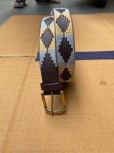 Cinturón de cuero estilo Polo para hombre, Cinturón de piel, estilo ecuestre, tejido a mano - Product Image 5