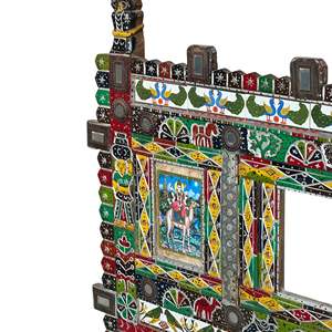 Soporte de Madera Pintado para Shisha con Espejo y Paneles Decorativos - Product Image 4