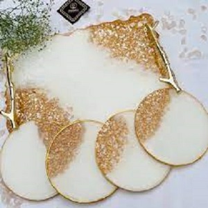 <b>Epoxy</b> <b>Resin</b> Serving Tray with Gift Decorative Perfume Tray <b>Resin</b> Tray and with Kitchenware and Restaurants - Product Image 3