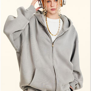 2026 Heavyweight Acid Wash Zip-Up <b>Hoodie</b> Custom Logo Oversized Drop Shoulder Unisex Streetwear - Product Image 4