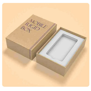 Cajas rígidas de embalaje móvil Tamaños y formas personalizados Kraft ecológico, troquelado corrugado de flauta electrónica al por mayor - Product Image 6