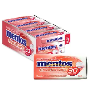 Best seller Mentoss peach mint Lozenges candy 12Boxes x 35g Pure Fresh Tablet free sugar for cleanbreath for 30' from Vietnam