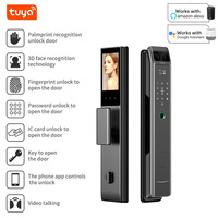 Kunci Pintu Pintar Aluminium Tuya dengan Pengenalan Wajah 3D Cerdas, Biometrik, Kombinasi Digital, Sidik Jari, Kata Sandi, dan Akses Tanpa Kunci