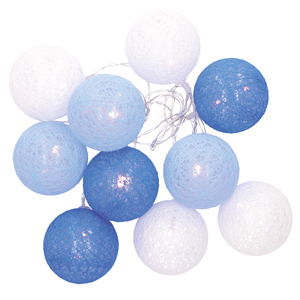 1.35m battery-operated blue cotton <b>ball</b> LED <b>string</b> lights (GSC 204805019) - Product Image 1