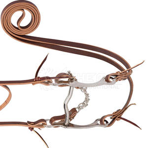 Brides de cheval en cuir avec tête façonnée Bride de cheval légèrement incurvée Légère Qualité exclusive Fabriqué au Pakistan - Product Image 4