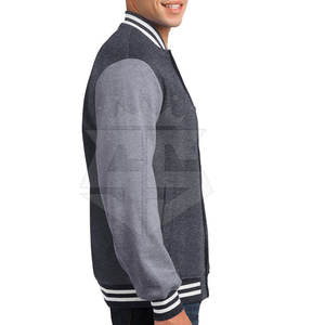 Nouvelle Veste de Baseball Sportive Unie pour Homme avec Col Montant et Logo Frontal – Écologique, Respirante, Style Hiver Urbain - Product Image 2