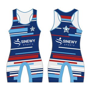 Combinaison de lutte pour adultes, position avant, personnalisation de la marque, extensible, 100% polyester, vêtements de sport pour l'entraînement et la compétition de lutte - Product Image 3