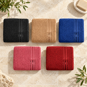 ผ้าขนหนูอาบน้ำ Maison Charlo Daily 100% ผ้าฝ้าย ขนาด 65x125 ซม. 260 GSM น้ำหนักเบา ซึมซับน้ำได้ดีเยี่ยม ผ้าขนหนูสำหรับใช้ในห้องน้ำทุกวัน แบรนด์ส่วนตัว - Product Image 4