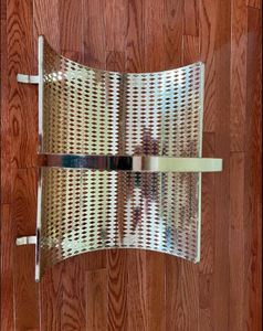 Porte-bûches en fer au design magnifique en matériau tressé, forme personnalisée pour des solutions élégantes de rangement du bois de chauffage - Product Image 3