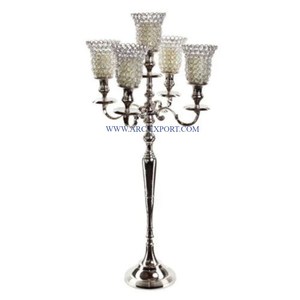 Deluxe Quality Wedding Decoration Candelabra Large Size Gold Color Metal Brass Indoor Cafe and Restaurant Lights <b>Candlestick</b> Use - Product Image 4