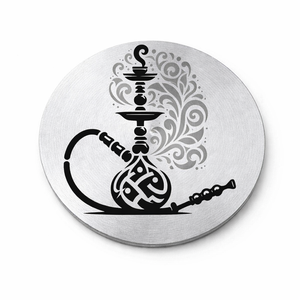 Sous-verre en aluminium gravé avec un motif de calligraphie islamique, décoration arabe moderne pour la maison, prix de gros - Product Image 5