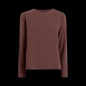 เสื้อยืดผู้หญิงแขนยาววาฟเฟิลผ้าฝ้าย100% สองชั้นปักโลโก้แบบกำหนดเองพิมพ์ลายสไตล์วินเทจ - Product Image 5