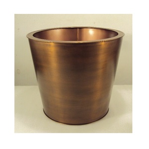 Maceta de Cobre de Tamaño Mediano con Acabado Antiguo para Decoración del Hogar, Sala de Estar, Interiores, Exteriores, Balcón, Jardín, Maceta de Metal - Product Image 1