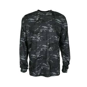 OEM logotipo personalizado ligero camuflaje impresión 100% poliéster Spandex manga larga pesca camisas transpirable protección solar - Product Image 1