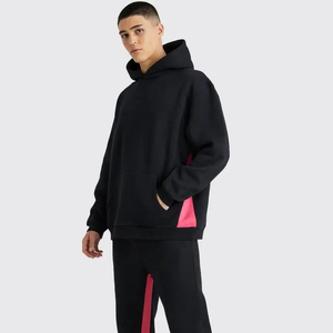 Custom Unisex Fleece Lined Pullover Hooded Tracksuit Set Flare Pants Screen Printed Graphic Design Acid Wash Finish 100% Cotton - Product Image 2