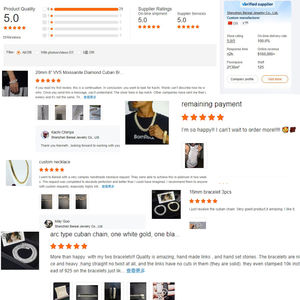 Lujoso collar de cadena cubana de Miami de oro macizo de 18 quilates inspirado en el Hip Hop con deslumbrante moissanita helada - Product Image 6