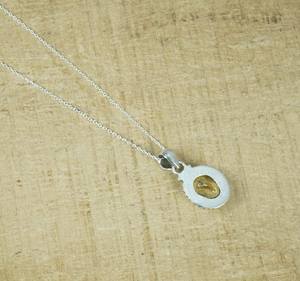 Collier pendentif en argent sterling avec citrine, pierre précieuse facettée, bijoux de créateur, fait à la main, cadeau élégant pour femmes - Product Image 2