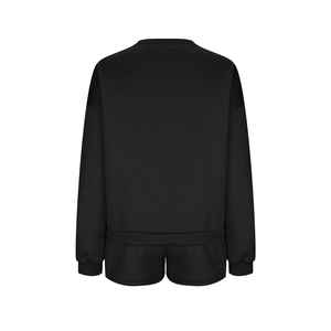 2025เซ็ตชุดลำลอง2ชิ้นสำหรับฤดูร้อนของผู้หญิงชุดเลานจ์เสื้อสเวตเชิ้ต & กางเกงขาสั้นขนาดใหญ่เสื้อผ้าลายพื้น - Product Image 3