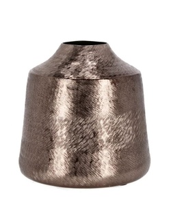 Vase ovale de table industriel en métal de 15 pouces fait à la main Texture moderne Design Home Wedding Flower Vase Aluminium Christmas Appeal - Product Image 4
