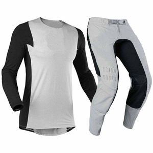 Logotipo personalizado 1100% poliéster en blanco Motocross Jerseys transpirable cómodo traje de carreras de motos conjunto Racer motocicleta pantalón - Product Image 2