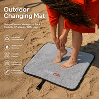 Tapis de change imperméable pour le surf, en polaire sherpa doux, pour la plage, la natation, le camping