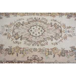 Vintage Turkish Area Rug 3.7x6.7 ft (112x205 cm), <b>Brown</b> Ombr Rug - Product Image 5
