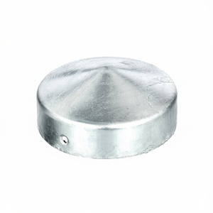Hot-Dip Galvanized GAH <b>Post</b> Cap 80 mm <b>Round</b> Flat Shape for Landscaping & Decking-Pack Size 10 - Product Image 3