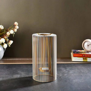 Modern Cylindrical Metal <b>Candle</b> <b>Holder</b> <b>Lantern</b> Cage Style Design for Home Decor Hotel Decoration Wedding Party and Gift - Product Image 2