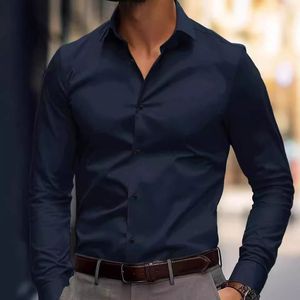 <b>High</b> Quality Anti-Wrinkle Breathable Flannel Casual Solid <b>Shirt</b> for <b>Men</b> OEM Service Available Wholesale Cheap Price - Product Image 6