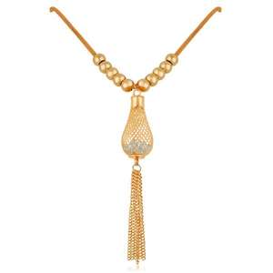 Urthn Vintage Statement <b>Necklace</b> 1108802 Austrian Diamond and <b>Pearl</b> Set on a <b>Gold</b> & Rhodium-Plated Link Chain - Product Image 1