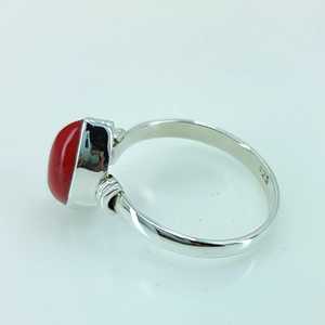 Anillo de Plata de Ley 925 con Coral, Hecho a Mano, Estilo Boho, con Incrustaciones de Piedras de Nacimiento de Noviembre, Regalo Perfecto para Ella en Cumpleaños o Aniversario - Product Image 5