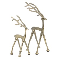 Figurine décorative moderne d'accent de Noël de finition d'or de léopard en métal pour la décoration de fête élégante
