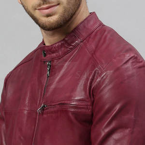 Meilleures ventes de veste d'hiver de style High Street pour hommes en cuir 100% sur mesure avec logo avant à bas prix avec étiquette de l'acheteur - Product Image 5