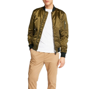 Blouson d'aviateur en nylon de style personnalisé pour hommes haute qualité grande taille veste de vol décontractée en tissu veste de duvet respirante pour vêtements de rue - Product Image 3