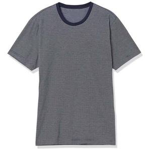 Camisetas de fibra de bambú tejidas transpirables de diseño moderno 100% algodón, estilo urbano, color sólido, cuello redondo, corte holgado para hombre. - Product Image 1