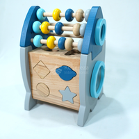 Jouet de comptage de boulier de fusée en bois Montessori amusant et éducatif pour les enfants