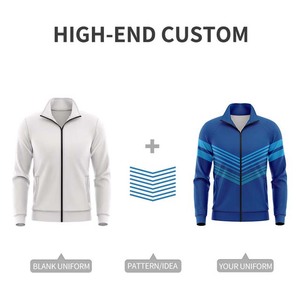 ชุดวอร์มผ้าฝ้ายโอเวอร์ไซส์สำหรับผู้ชายชุดวอร์มผ้าคอตตอนทรงถุงมีซิป - Product Image 6