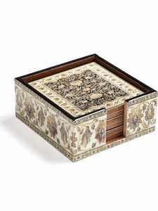 Sous-verre Meena et MDF de bonne qualité sous-verre en bois massif de forme ronde du meilleur exportateur en Inde - Product Image 2