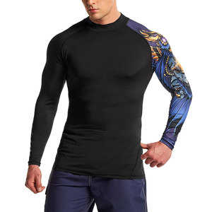 Best Selling Men's <b>Custom</b> <b>Design</b> Long Sleeve Rash Guard <b>Compression</b> Gym Running <b>Shirts</b> Spandex/Nylon Wholesale - Product Image 1