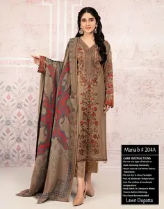 Maria B Pakistani 브랜드 드레스 수 놓은 작업 여름 잔디 컬렉션 2023 페이팔 허용