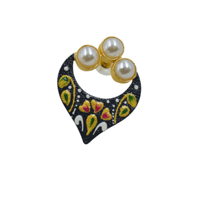 Pendientes de Moda 2025, Fabricante y Proveedor de Pendientes Pintados a Mano, Pendientes de Botón con Piedras de Nácar Chapados en Oro para Mujeres y Niñas - Product Image 5