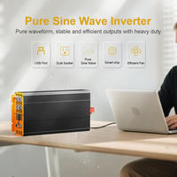 Inversor de Corriente de Onda Sinusoidal Pura HOULI de 1KW-8KW, Convertidor de 12V/24V DC a 220V AC para Automóvil/RV/Solar/Hogar |   Certificado ETL/CE/FCC 90%