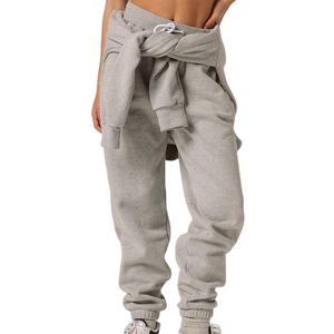 Vente en gros de haute qualité pour femmes survêtement en coton épais surdimensionné ensemble de pantalons de survêtement à capuche respirant blanc 2026 - Product Image 5
