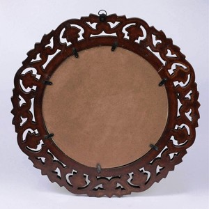 Wood Floral Design Wall Carved <b>Wooden</b> Wall Mount Storage Rack for Holding Flower Pots Beautiful Wall Art-Buy Now! - Product Image 2