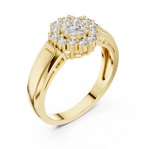 Anillo de Oro Blanco de 14K con Diamante Redondo Cultivado en Laboratorio para Mujer |   Regalo de Aniversario |   Diamante Cultivado Nuevo - Product Image 5