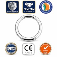 Acier inoxydable 316 Marine Anneau Rond 6x40mm Gréement Câble Sac Chien Cheval Pet Matériel Navire Yacht Bateau Matériel Accessoires