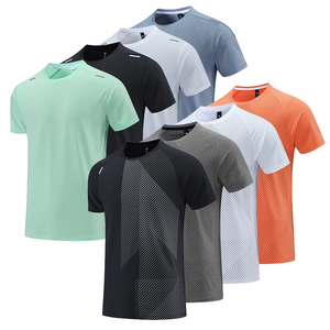 Camiseta de secado rápido para hombre, ropa deportiva informal para Fitness, gimnasio, entrenamiento y jogging, estilo Formal transpirable para correr - Product Image 1