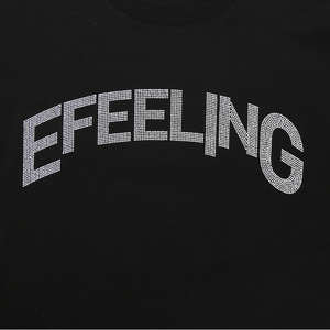 Y2k personalizado 160 Gsm camiseta Unisex para hombre Camiseta con diamantes de imitación hombres hombro caído camisetas peso pesado en blanco camiseta de gran tamaño - Product Image 4