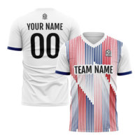 Fabricante Personalizado de Camisetas de Fútbol Profesionales, Manga Corta, Cuello en V, Transpirables, Elásticas en Cuatro Direcciones, Poliéster/Nailon