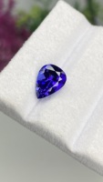 Certifié Super Deluxe Naturel Royal Riche Bleu Couleur Tanzanite Poire Forme Cut Pierre Naturel Zoisite 3.58 Carat Loupe Propre